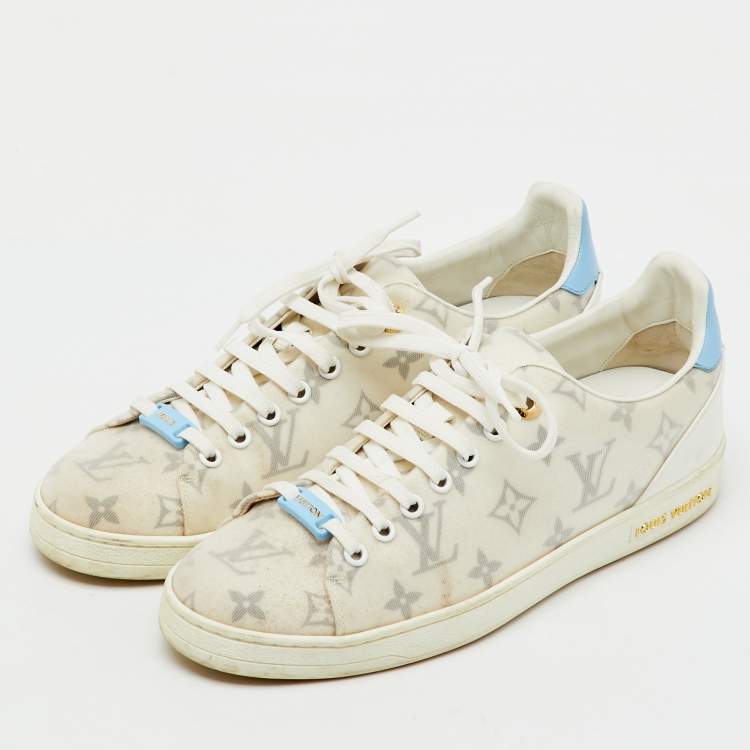 مملوكة مسبقًا Louis Vuitton White/Blue Monogram Technical Mesh Frontrow Sneakers Size 39
