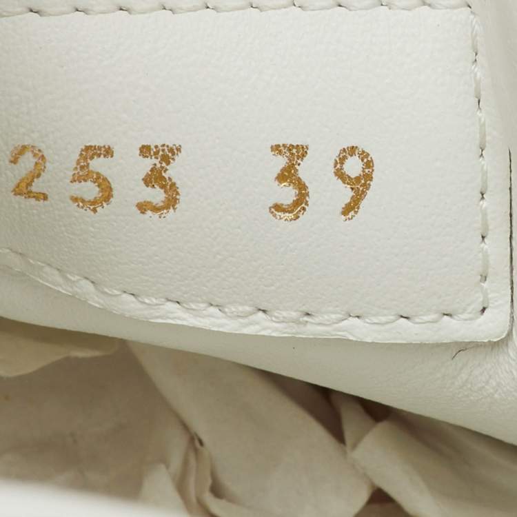 Pre Owned Louis Vuitton White Monogram Leather Time Out Sneakers Size 39