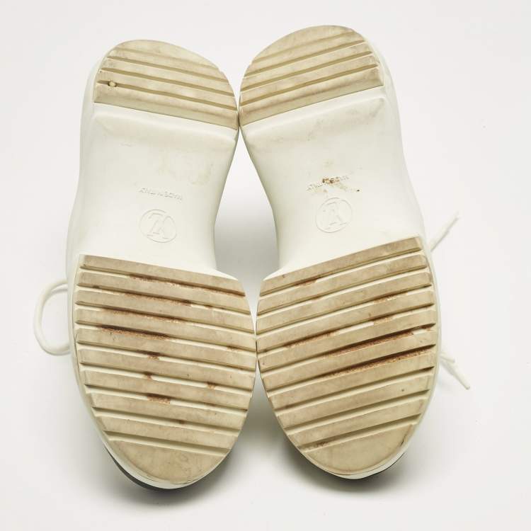 Pre Owned Louis Vuitton White Monogram Canvas and Leather Archlight Low Top Sneakers Size 39.5