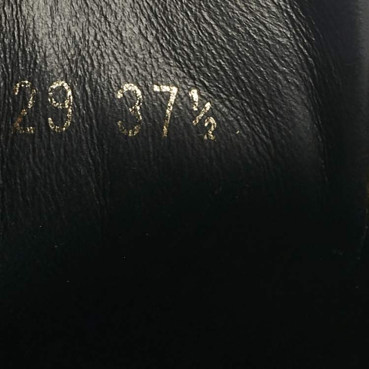 Pre Owned Louis Vuitton Brown/Black Monogram Canvas and  Leather Frontrow Sneakers Size 37.5