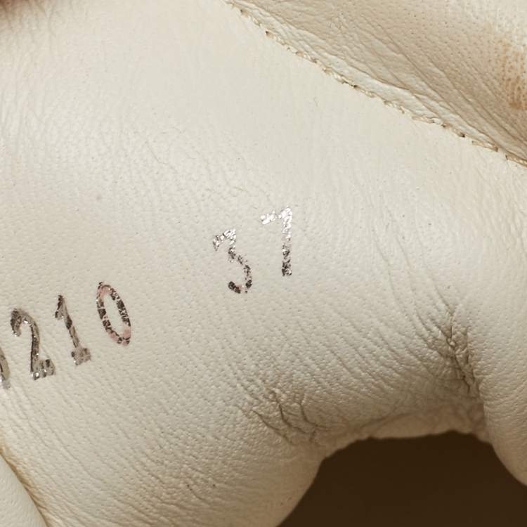 Pre Owned Louis Vuitton White Mesh and Monogram Canvas Archlight Sneakers Size 37