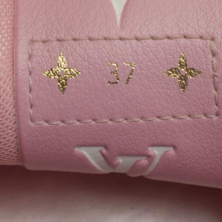 Pre Owned Louis Vuitton White/Pink Leather Charlie Low Top Sneakers Size 37