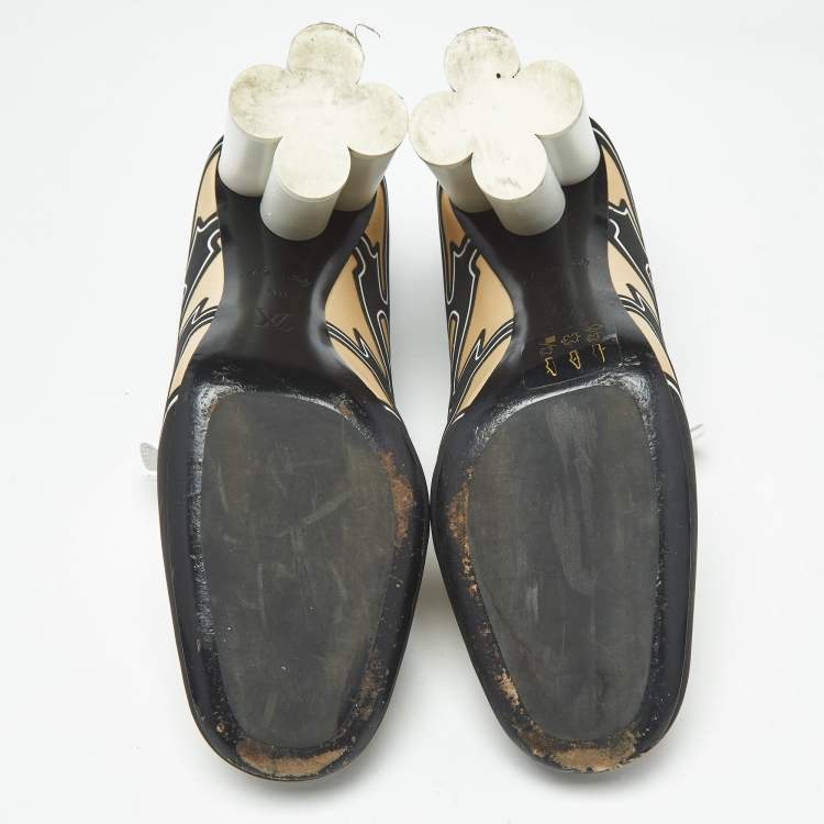 Pre Owned Louis Vuitton Multicolor Leather And Fabric Tassel Embellished Swift Loafer Pumps Size 39