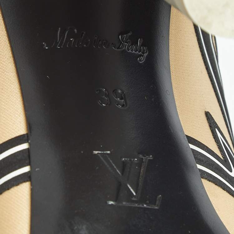 Pre Owned Louis Vuitton Multicolor Leather And Fabric Tassel Embellished Swift Loafer Pumps Size 39