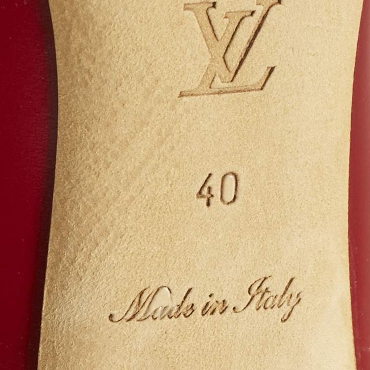 Pre Owned Louis Vuitton Red Leather Dice Pumps Size 40