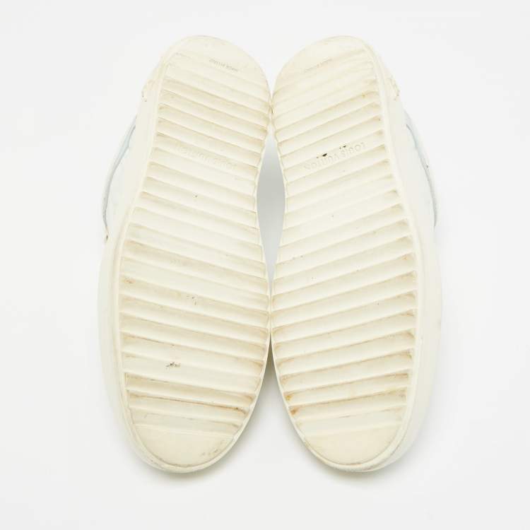 Pre Owned Louis Vuitton Multicolor Monogram Leather Time Out Lace Up Sneakers Size 37