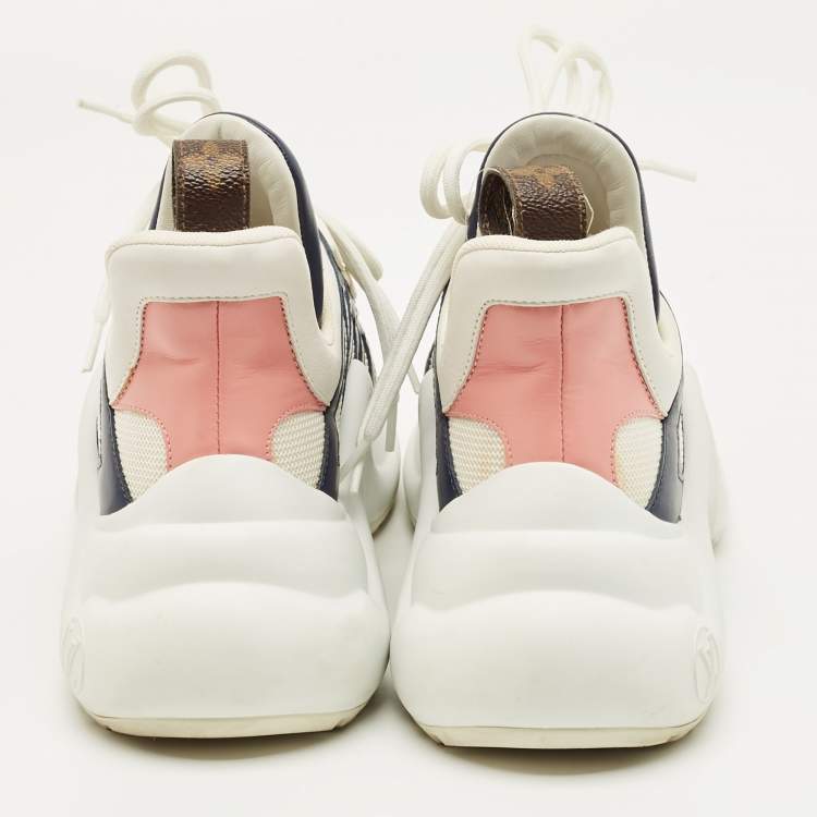 مملوكة مسبقًا Louis Vuitton Multicolor Leather and Mesh Archlight Lace Up Sneakers Size 37.5