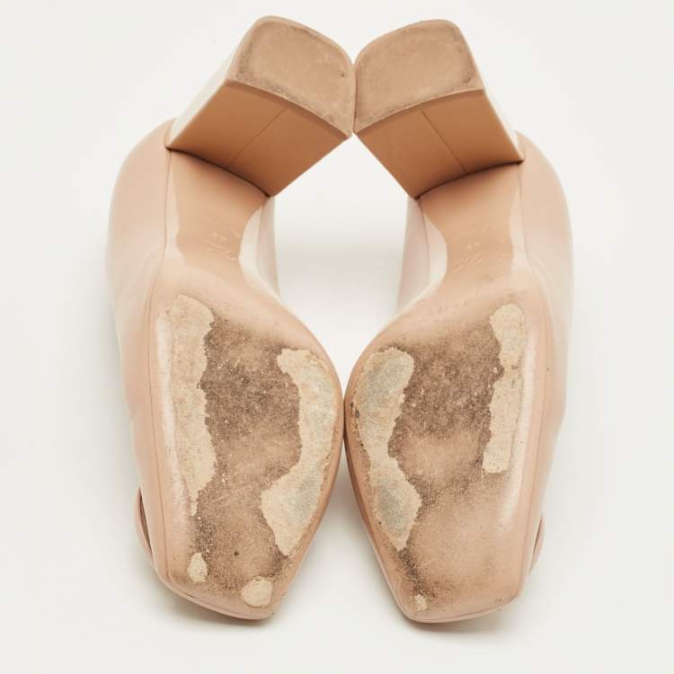 Pre Owned Louis Vuitton Beige Leather Madeleine Pumps Size 39