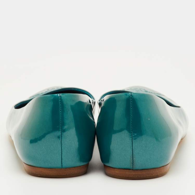 مملوكة مسبقًا Louis Vuitton Size 39 Blue Patent Leather Ballet Flats