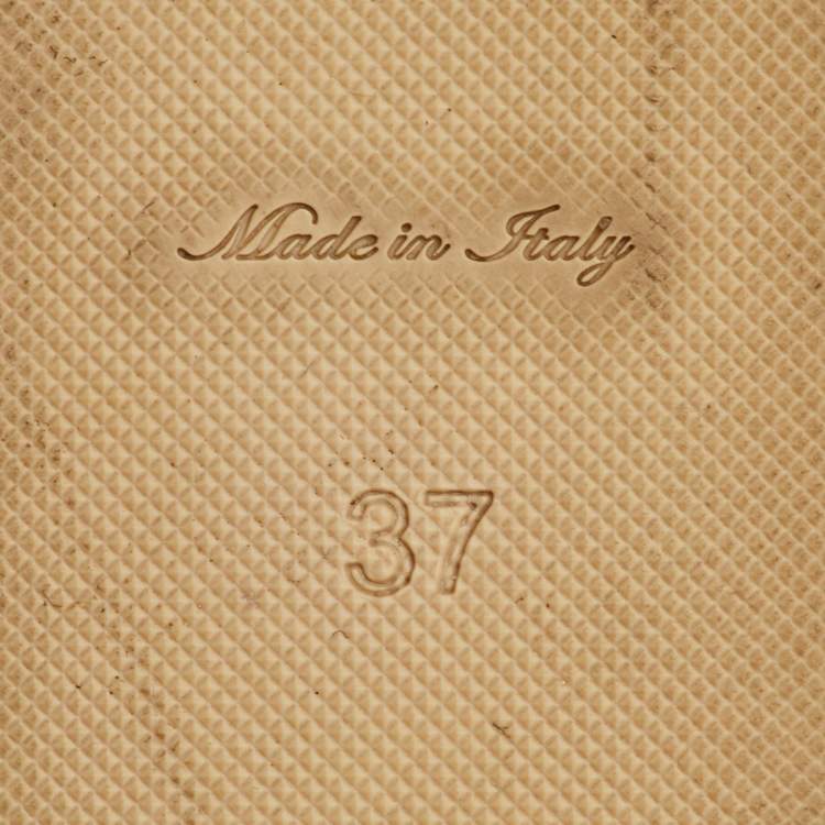 Pre Owned Louis Vuitton Tropical Bloom Size 37 Black Leather Espadrille Flats