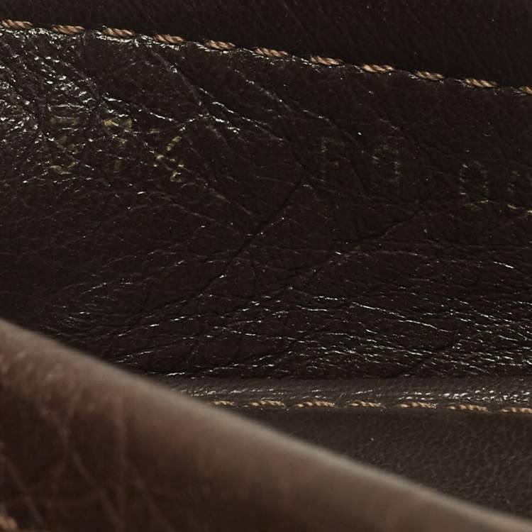 Pre Owned Louis Vuitton Oxford Size 37.5 Dark Brown Leather Loafers