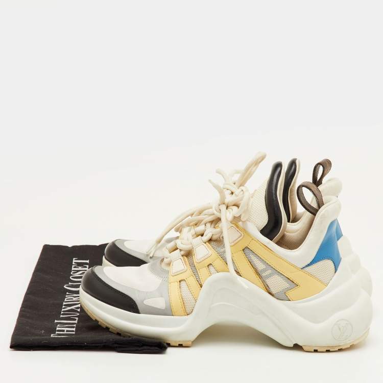 Pre Owned Louis Vuitton Archlight Size 37 Multicolor Nylon, Fabric and Leather Sneakers