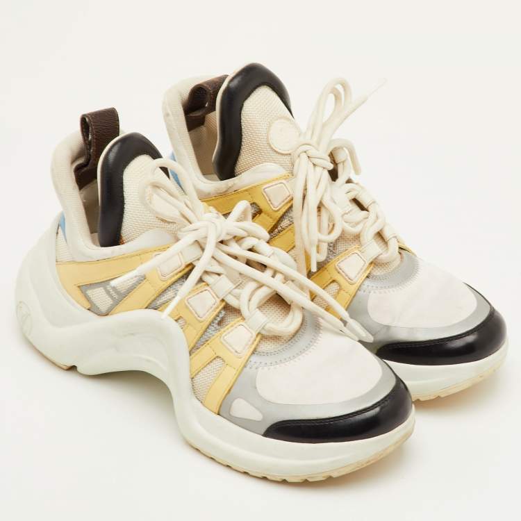 Pre Owned Louis Vuitton Archlight Size 37 Multicolor Nylon, Fabric and Leather Sneakers