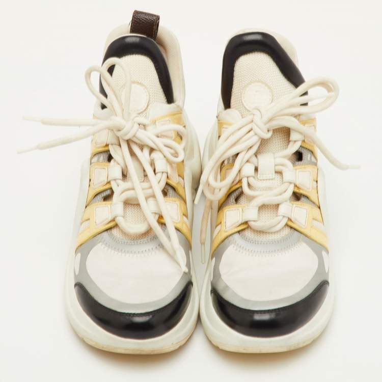 Pre Owned Louis Vuitton Archlight Size 37 Multicolor Nylon, Fabric and Leather Sneakers