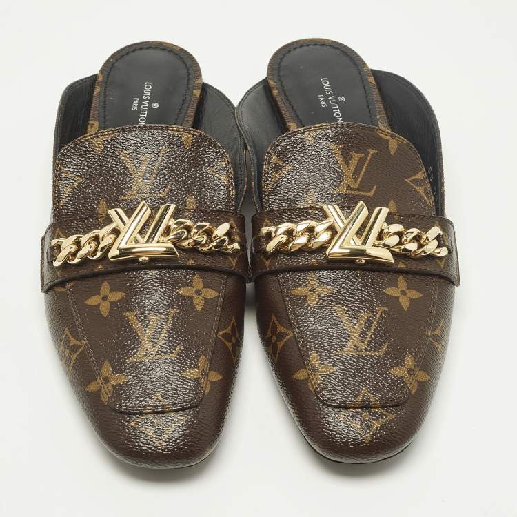 مملوكة مسبقًا Louis Vuitton Upper Case Size 39 Monogram Canvas Flat Mules