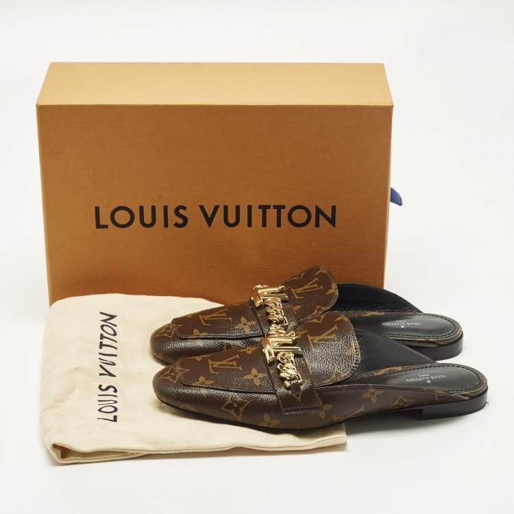 مملوكة مسبقًا Louis Vuitton Upper Case Size 39 Monogram Canvas Flat Mules
