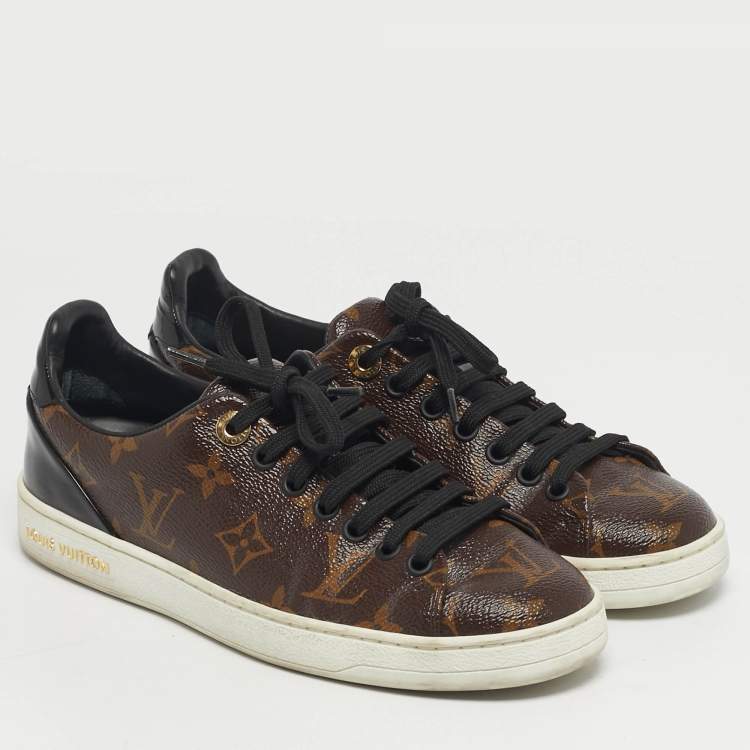مملوكة مسبقًا Louis Vuitton Frontrow Size 36 Brown/Black Coated Canvas and Patent Leather Low Top Sneakers