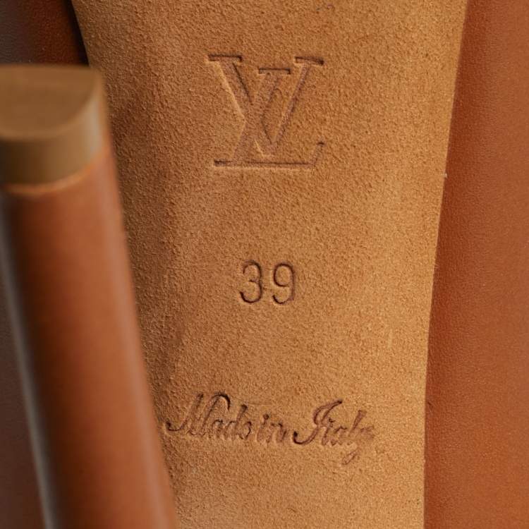 مملوكة مسبقًا Louis Vuitton Oh Really! Size 39 Brown Leather Platform Pumps