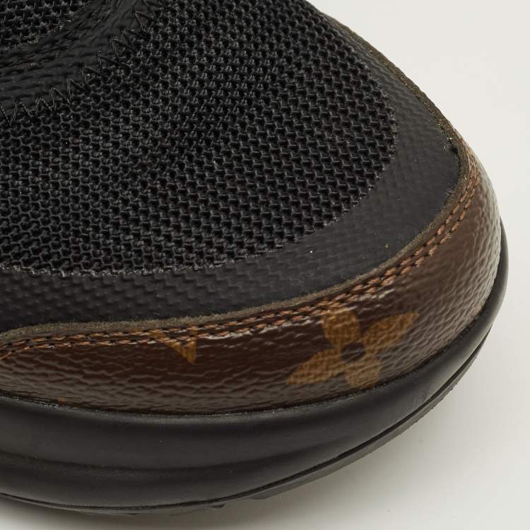 مملوكة مسبقًا حذاء رياضي لوي فيتون "ارشليت" جلد أسود وكانفاس مونوغرامي مقاس 36