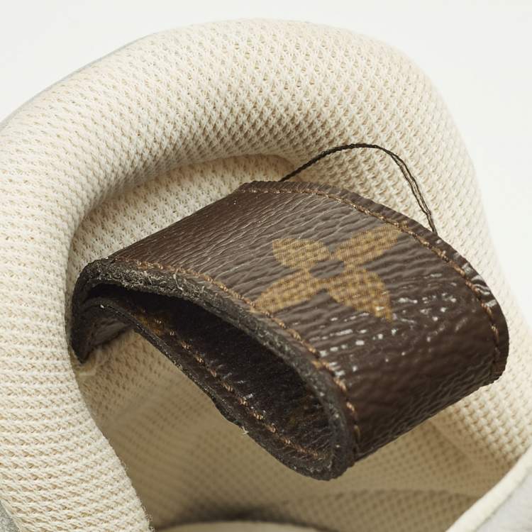 Pre Owned Louis Vuitton Archlight Size 40 White Foil Leather, Leather and Mesh High Top Sneakers