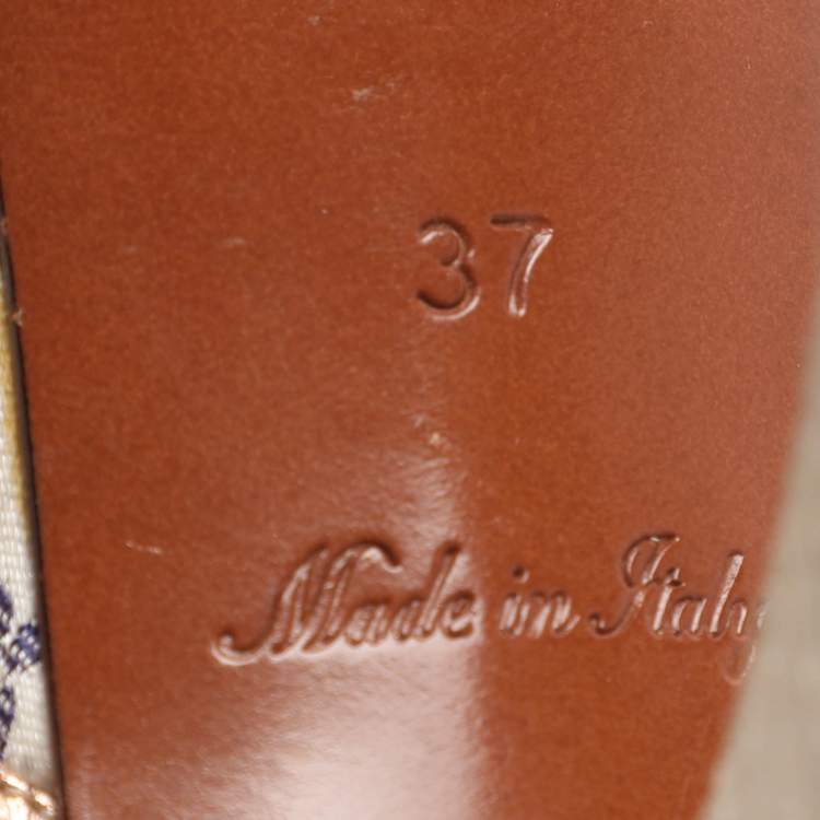 مملوكة مسبقًا صندل لويس فويتون جلد متعدد الألوان وثعبان بحزام للكاحل مقاس 37