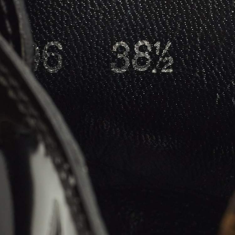 مملوكة مسبقًا Louis Vuitton Bahia Brazil Size 38.5 Black/Brown Monogram Canvas and Patent Leather Flat Sandals