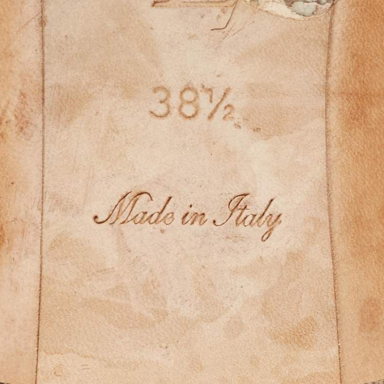 Pre Owned Louis Vuitton LV Mare Size 38.5 Beige Leather Mules