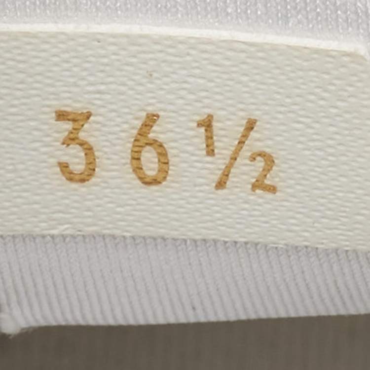 Pre Owned Louis Vuitton Run 55 Size 36.5 Monogram Rubber and Mesh Low Top Sneakers