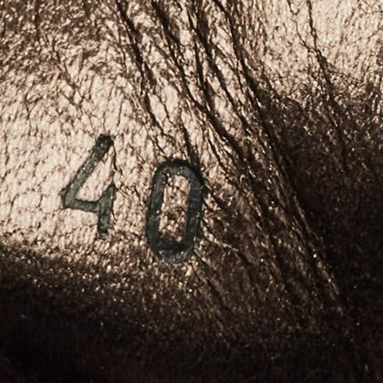 Pre Owned Louis Vuitton Size 40 Brown/Bronze Monogram Canvas and Leather Low Top Sneakers