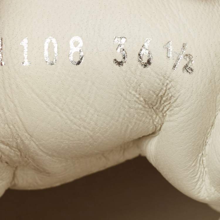 Pre Owned Louis Vuitton Archlight Size 36.5 White Monogram Canvas and Mesh Lace Up Sneakers