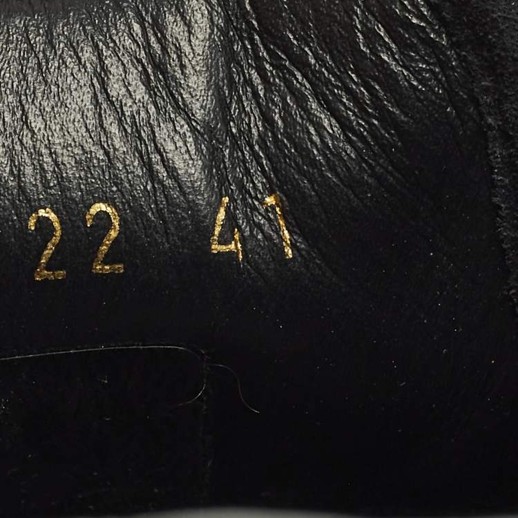 Pre Owned Louis Vuitton Size 41 Black Monongram Satin and Suede Low Top Sneakers