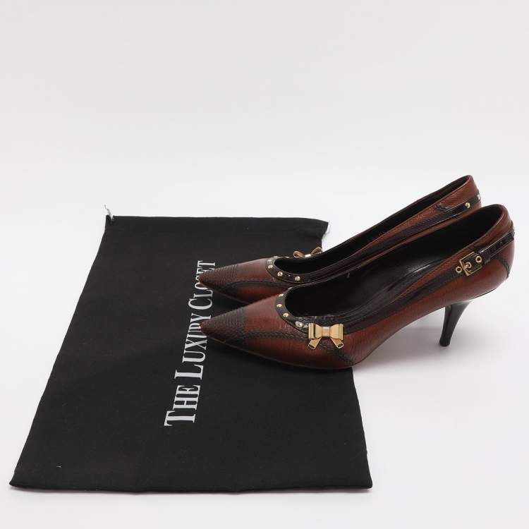مملوكة مسبقًا Louis Vuitton Size 37 Brown Leather Pumps