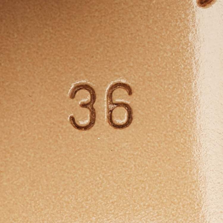 Pre Owned Louis Vuitton Lock It Size 36 White Leather Ankle Strap Sandals