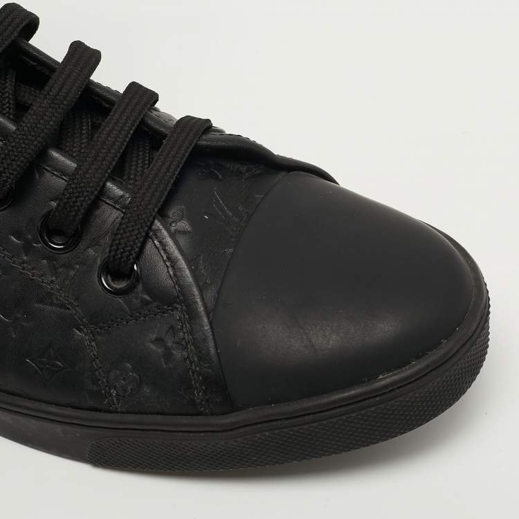 Pre Owned Louis Vuitton Punchy Size 41 Black Monogram Leather High Top Sneakers