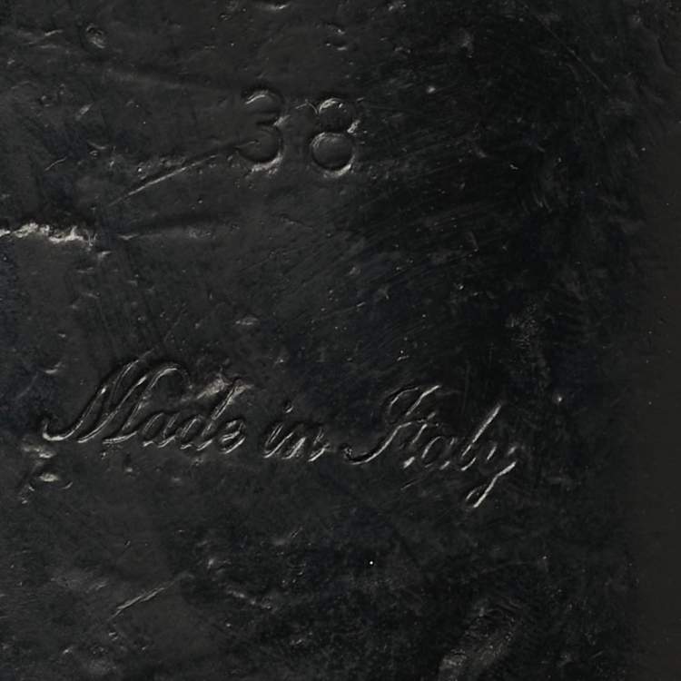 Pre Owned Louis Vuitton Madeleine Size 38 Black Satin Flat Slide