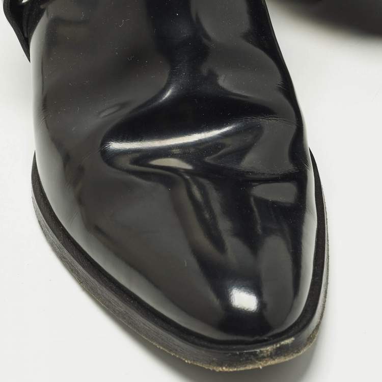 Pre Owned حذاء بوت كاحل لوي فيتون مقدمة مدببة روديو كوين كانفاس مونوغرامي مع جلد أسود مقاس 38