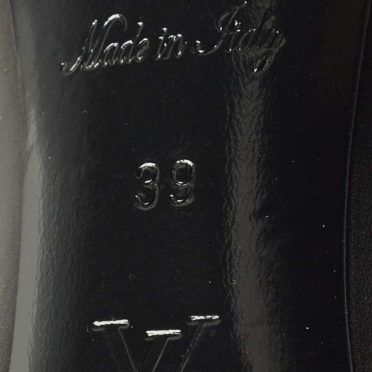 Pre Owned Louis Vuitton Chérie Size 39 Black/Brown Monogram Canvas and Leather Pumps