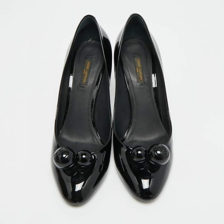 Pre Owned Louis Vuitton Size 40 Black Patent Leather Betty Pumps 