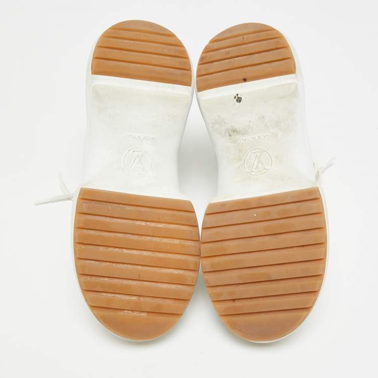 Pre Owned Louis Vuitton Archlight Size 37 White/Beige Monogram Canvas and Leather Low Top Sneakers
