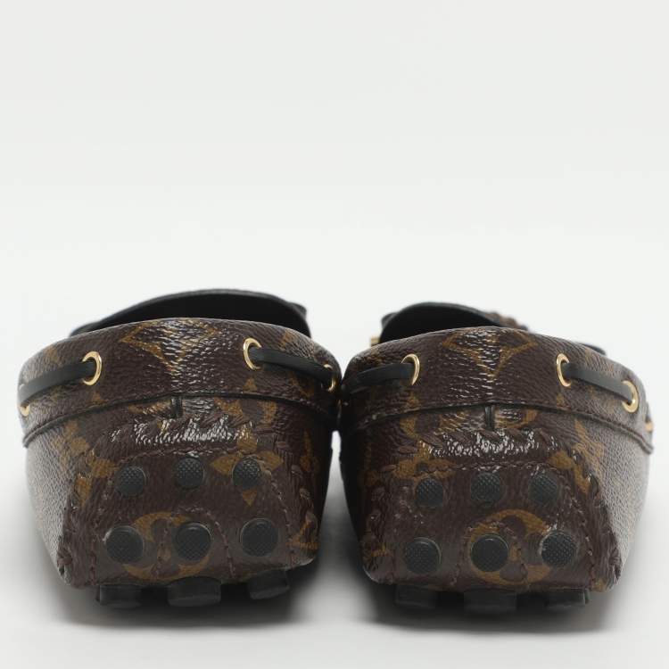 Pre Owned Louis Vuitton Gloria Size 39 Brown Monogram Canvas Loafers
