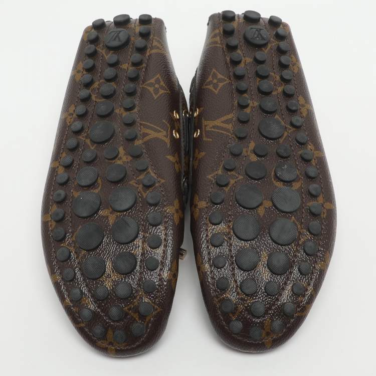 Pre Owned Louis Vuitton Gloria Size 39 Brown Monogram Canvas Loafers