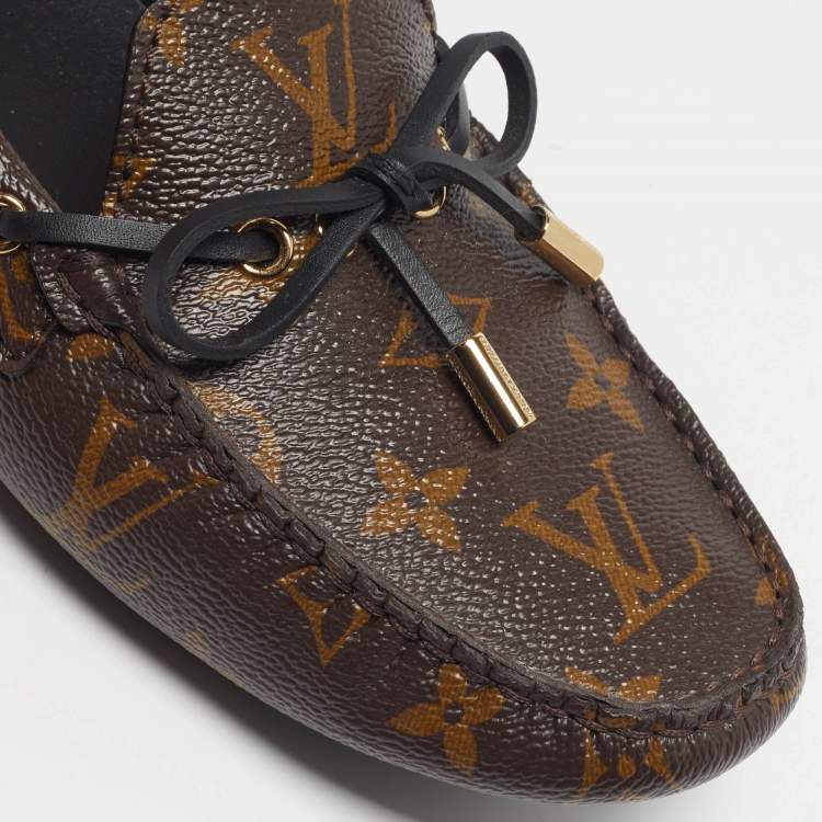 Pre Owned Louis Vuitton Gloria Size 40 Brown Monogram Canvas Loafers
