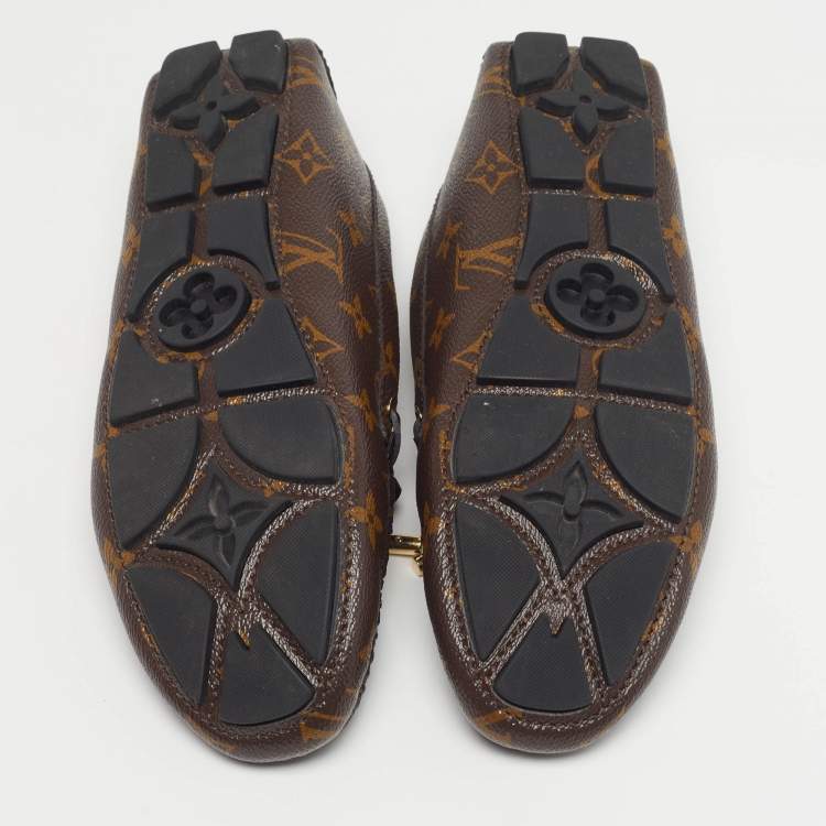 Pre Owned Louis Vuitton Gloria Size 40 Brown Monogram Canvas Loafers