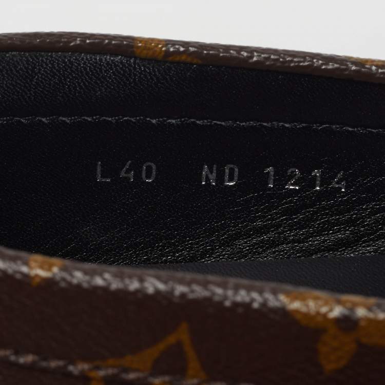 Pre Owned Louis Vuitton Gloria Size 40 Brown Monogram Canvas Loafers