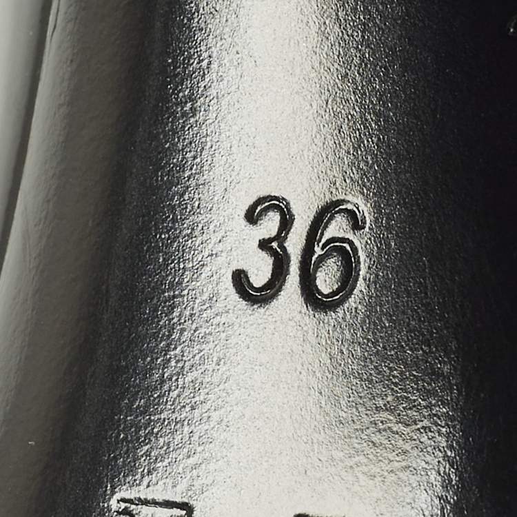 Pre Owned Louis Vuitton Madeleine Size 36 Black Patent Leather Block Heel Pumps