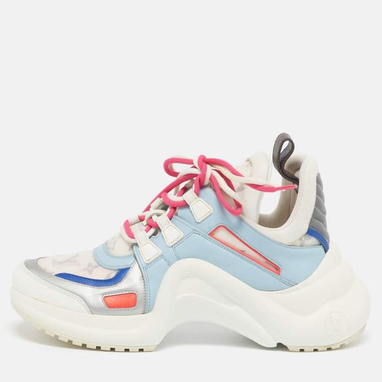 Pre Owned Louis Vuitton Archlight Size 40 Multicolor Leather and Mesh Low Top Sneakers