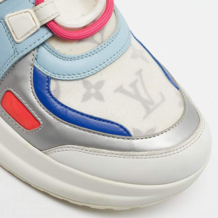 Pre Owned Louis Vuitton Archlight Size 40 Multicolor Leather and Mesh Low Top Sneakers
