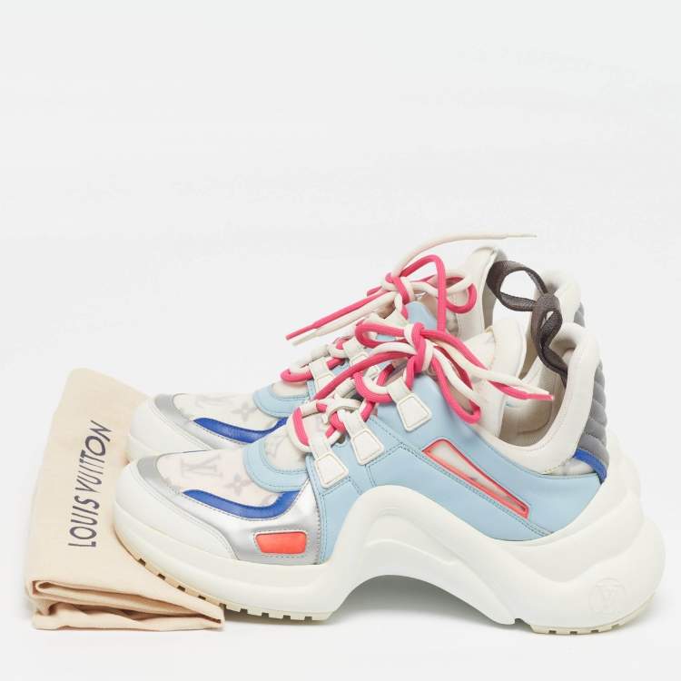 Pre Owned Louis Vuitton Archlight Size 40 Multicolor Leather and Mesh Low Top Sneakers