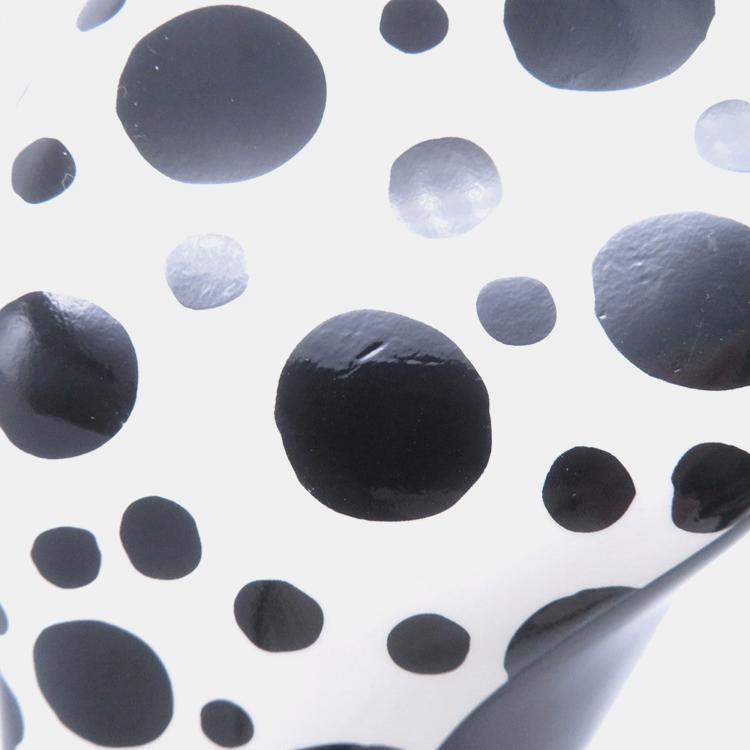 Pre Owned Louis Vuitton Lv X Yk Short Boots Noir/White Patent Leather Plastic Infinity Dot Size 36