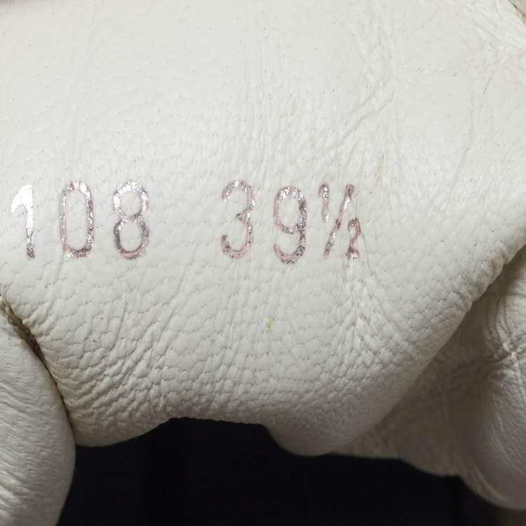 Pre Owned Louis Vuitton Archlight Size 39.5 White/Silver Leather and Mesh High Top Sneakers